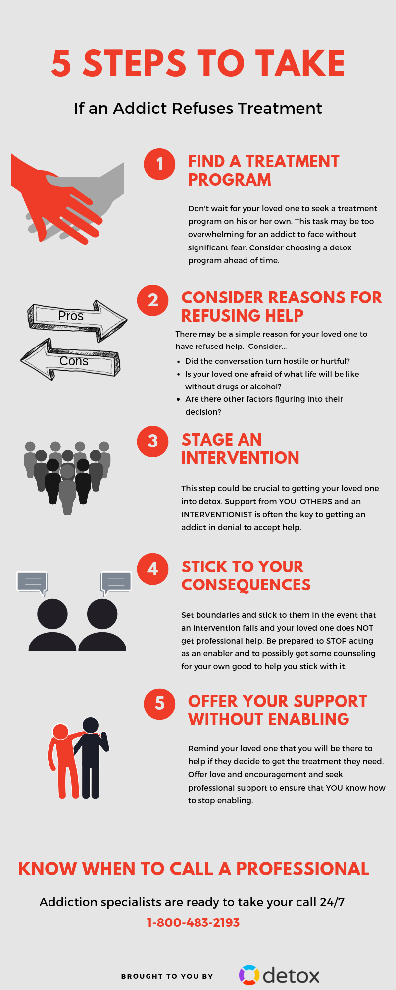 Take these 5 Steps if an Addict You Love Refuses Detox Treatment