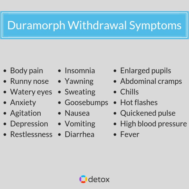 Get help for duramorph withdrawal symptoms with medically assisted detox treatment! 