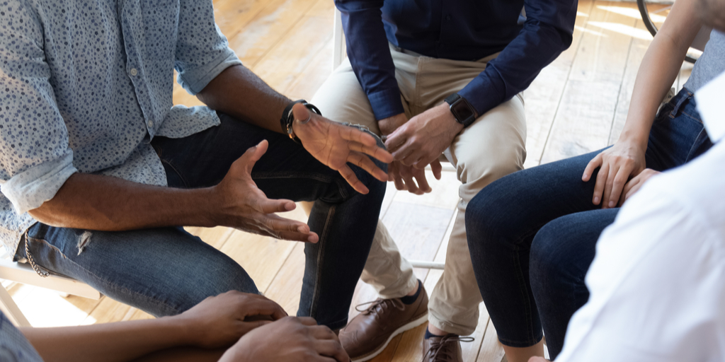 support group meeting in rehab