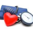 A blood pressure monitor with an artistic representation of a heart