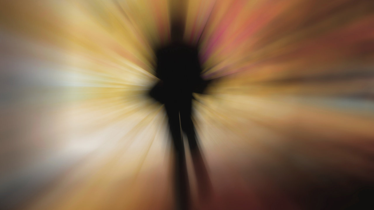 Artistic depiction of a person having an anxious breakdown 