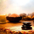 Hot stones, herbs, and candles- all parts of meditation and relaxation, which are often used in alternative detox for drugs and alcohol
