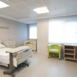 A view inside a private hospital room, where someone might undergo inpatient methadone detox