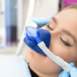 A woman under anesthesia, undergoing a rapid detox regimen