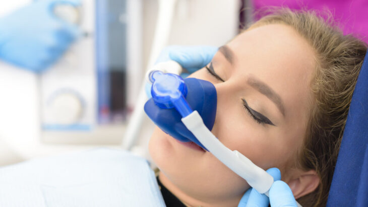 A woman under anesthesia, undergoing a rapid detox regimen
